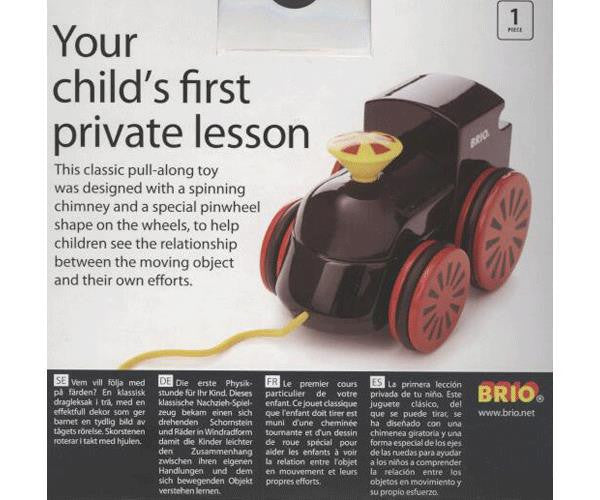 Brio pull top along engine