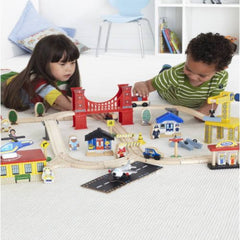 ELC Wooden City 120 piece Train set