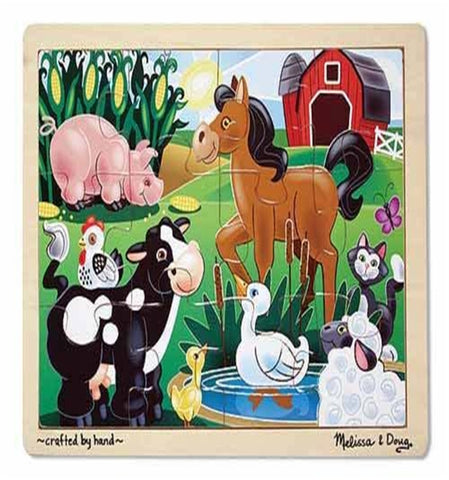 Melissa & Doug - Farm Wooden Puzzle - 12 Pieces